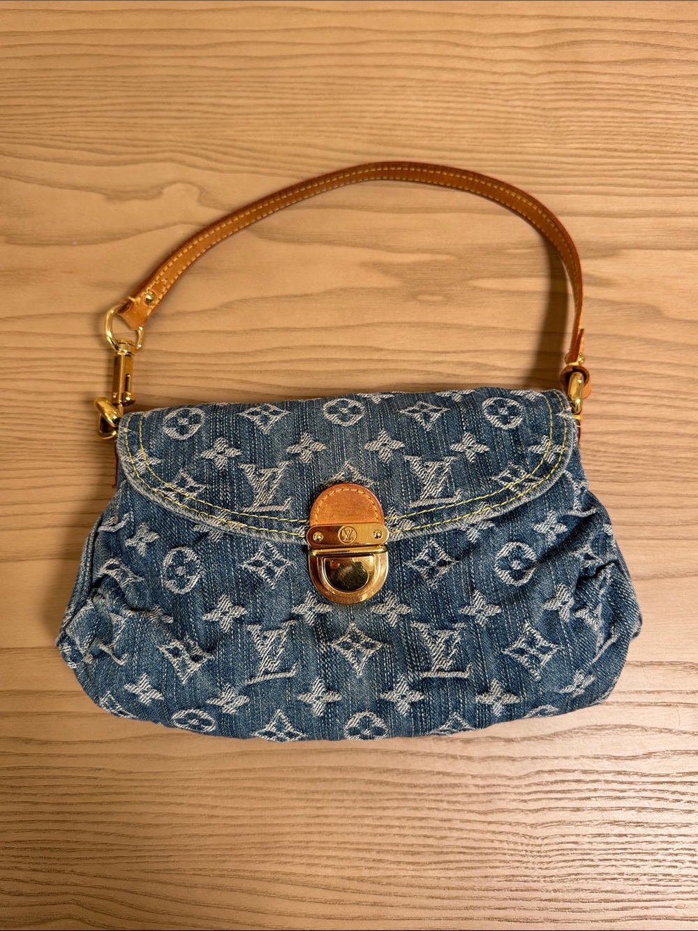 Louis Vuitton Pleaty PM Blue Denim